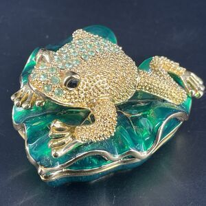 FROG JEWELED ENAMEL TRINKET BOX AKM SAINT PETERSBURG RUSSIA FABERGE TRADITIONS